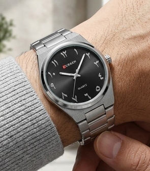 CURREN CR1010 Silver Black