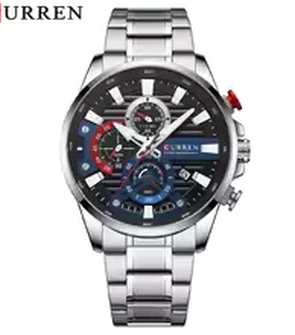 CURREN 8415 Silver Black