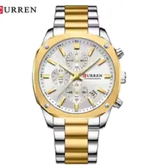 CURREN 8490 Silver Gold White
