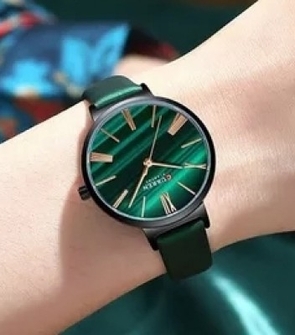 CURREN 9076 Black Green Ladies Watch