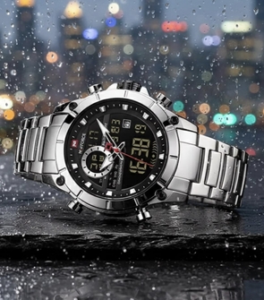 NAVIFORCE NF9163 Silver Black