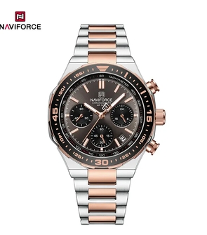 NAVIFORCE NF8049 Silver Rose Gold Black