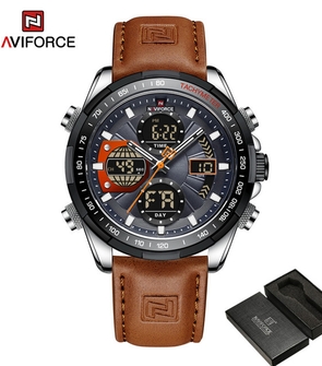 NAVIFORCE NF9197 Brown Silver Black