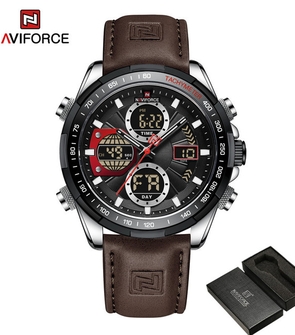 NAVIFORCE NF9197 Coffee Silver Black
