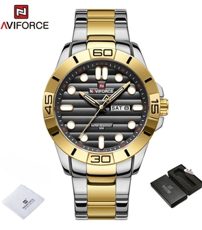 NAVIFORCE NF9198 Silver Gold Black